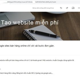 Cách tạo web miễn phí trên Google chỉ với 1 tài khoản Gmail